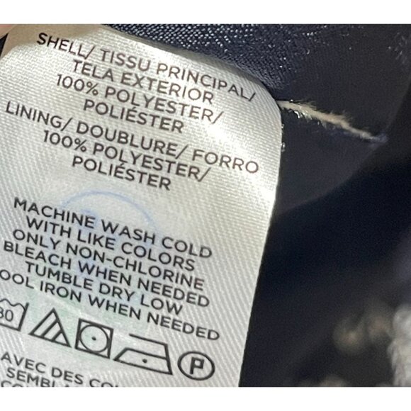 Loft Tiered Dress Navy White Floral Tunic Mini Size XS Extra Small Long Sleeve - Picture 7 of 8